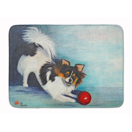 Carolines Treasures Papillon Play Ball Machine Washable Memory Foam Mat MH1054RUG